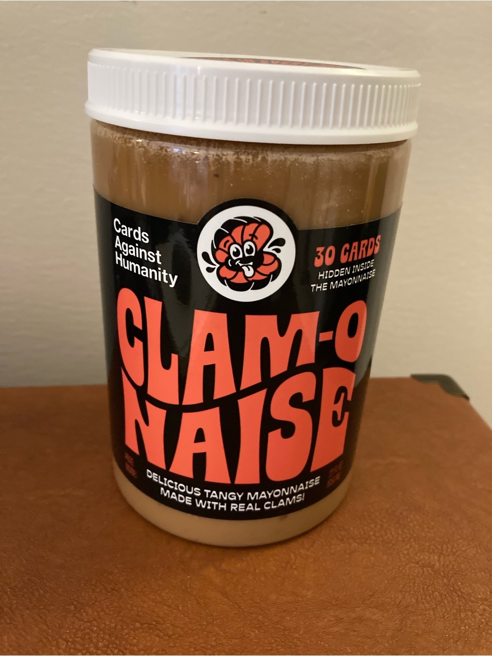NEW Cards Against Humanity Clam-O-Naise MAYONNAISE JAR 30-Card Expansion Sealed